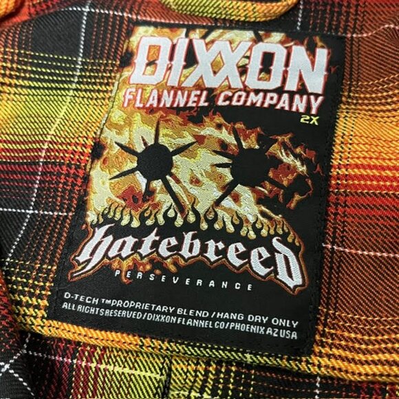 Dixxon Womens Hatebreed Flannel Shirt 2X - Picture 5 of 16